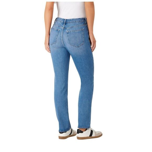 MEMBER’S MARK Jeans Women’s 14 Straight Leg High Rise Medium Wash Stretch NWT - Picture 3 of 10